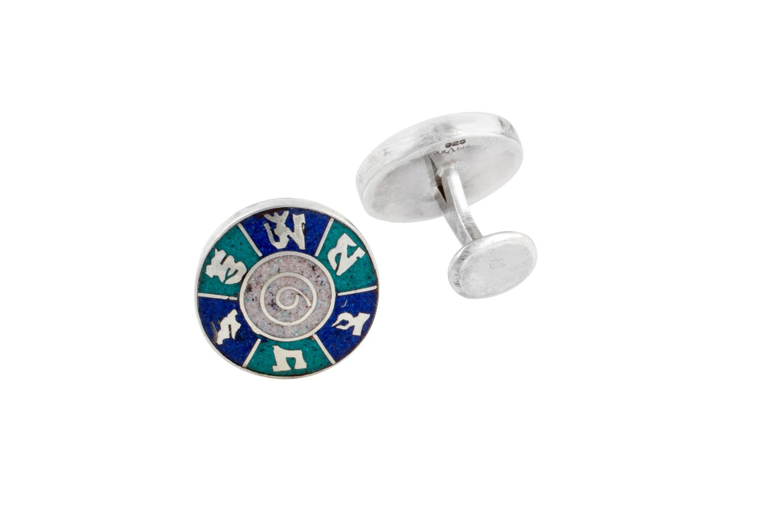 Turquoise & Lapis Om Mani Padme Hum - Prayer of Compassion