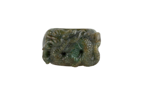Jadeite Carved Dragon Ring - Supernatural