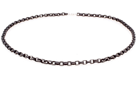 Midnight Black Lacquered Sterling Chain