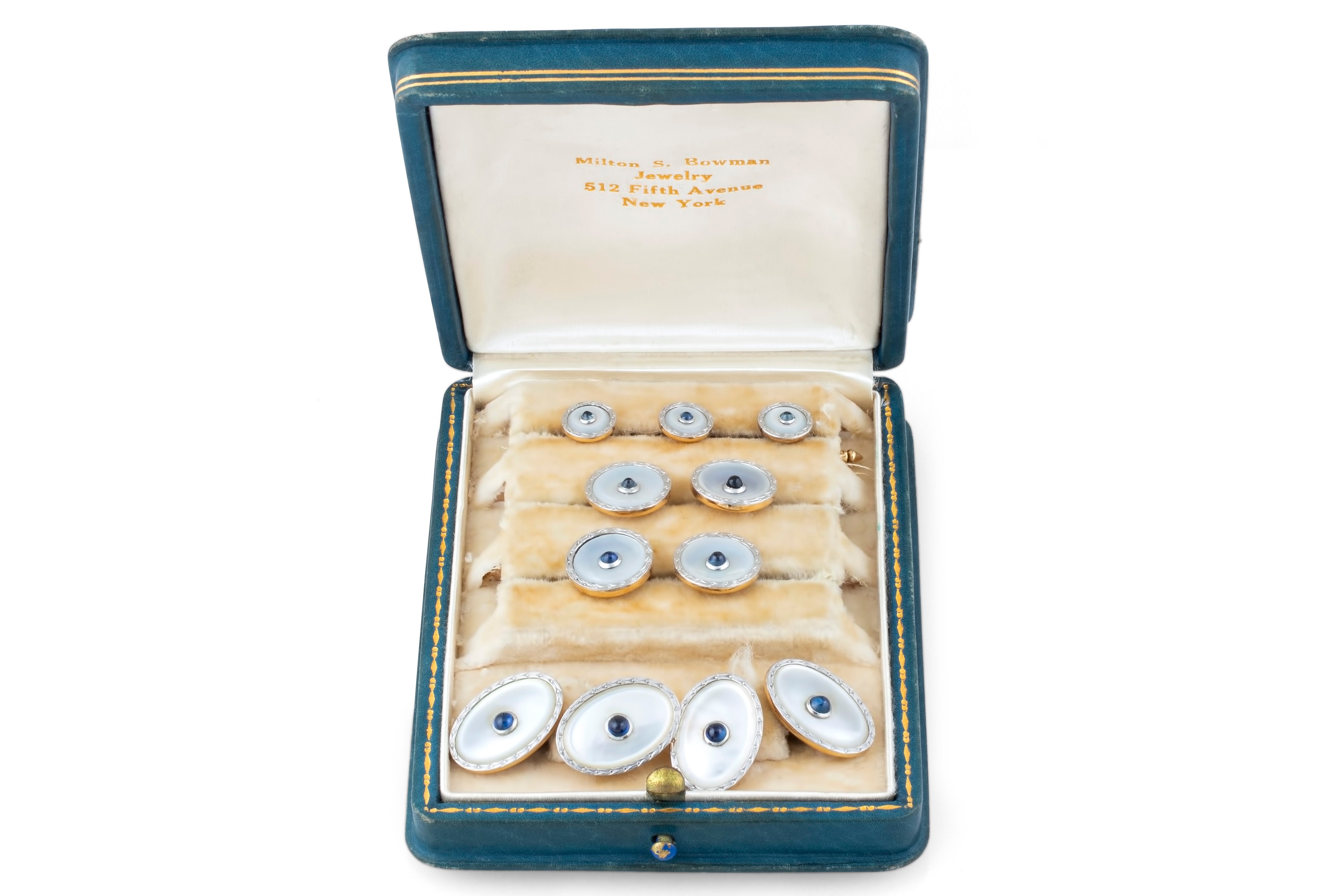 Cuff-Daddy Formal Cufflink Set - Silvertone & Mother Of Pearl Elegant Cufflinks For Men